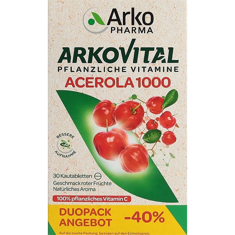 ARKOVITAL Acerola Arko Tabl 1000 mg Duo 2 x 30 Stk
