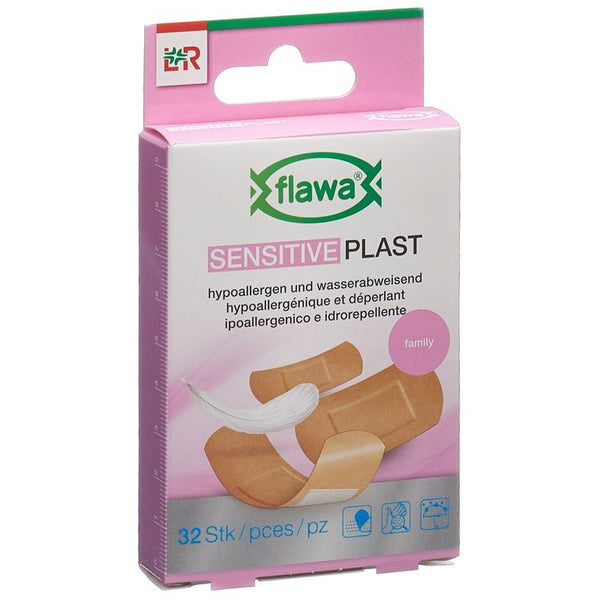 FLAWA Sensitive Plast Pflaster 3 Grössen 32 Stk
