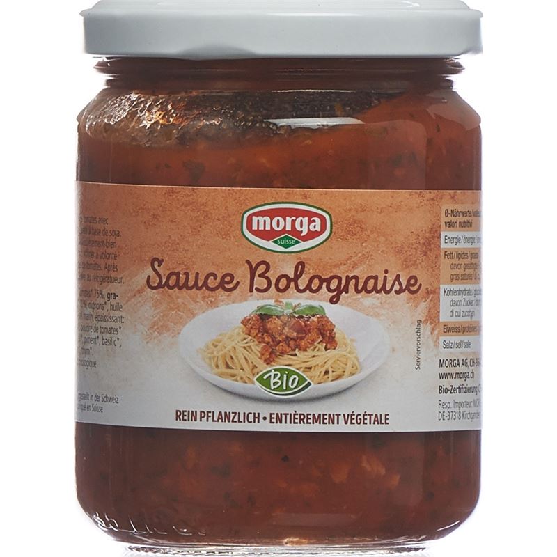 MORGA Sauce Bolognaise mit Soja Bio Glas 250 g