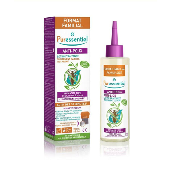 PURESSENTIEL Anti-Läuse Lotion mit Kamm 200 ml