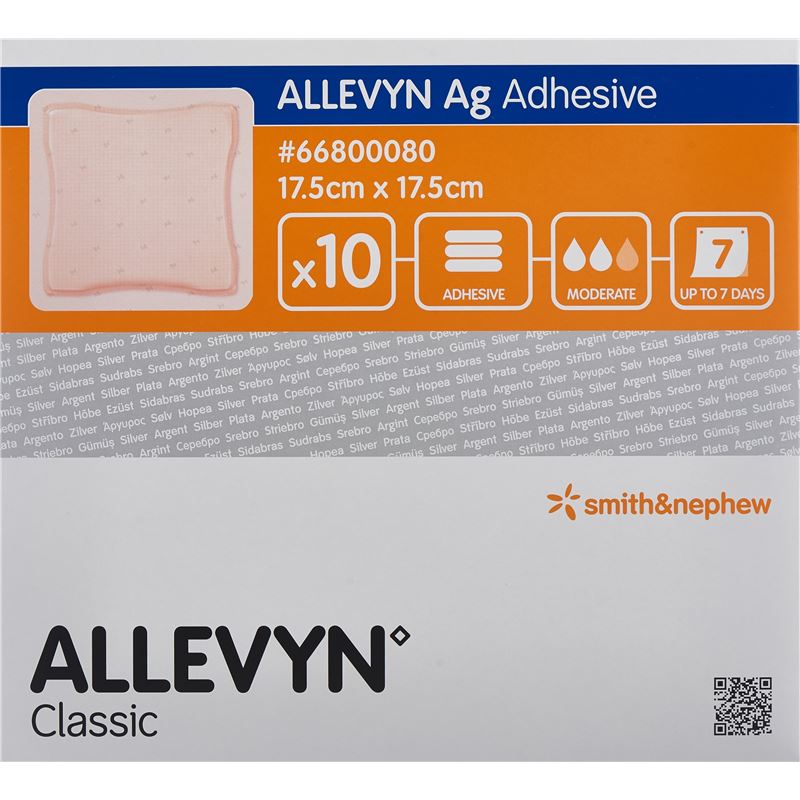 ALLEVYN AG ADHESIVE Wundkompr 17.5x17.5cm 10 Stk