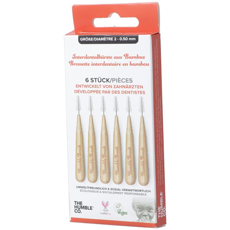 THE HUMBLE Interdentalbürste Bambus 0.5mm 6 Stk