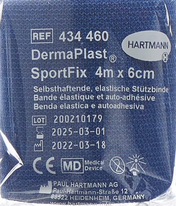 DERMAPLAST SportFix 6cmx4m blau