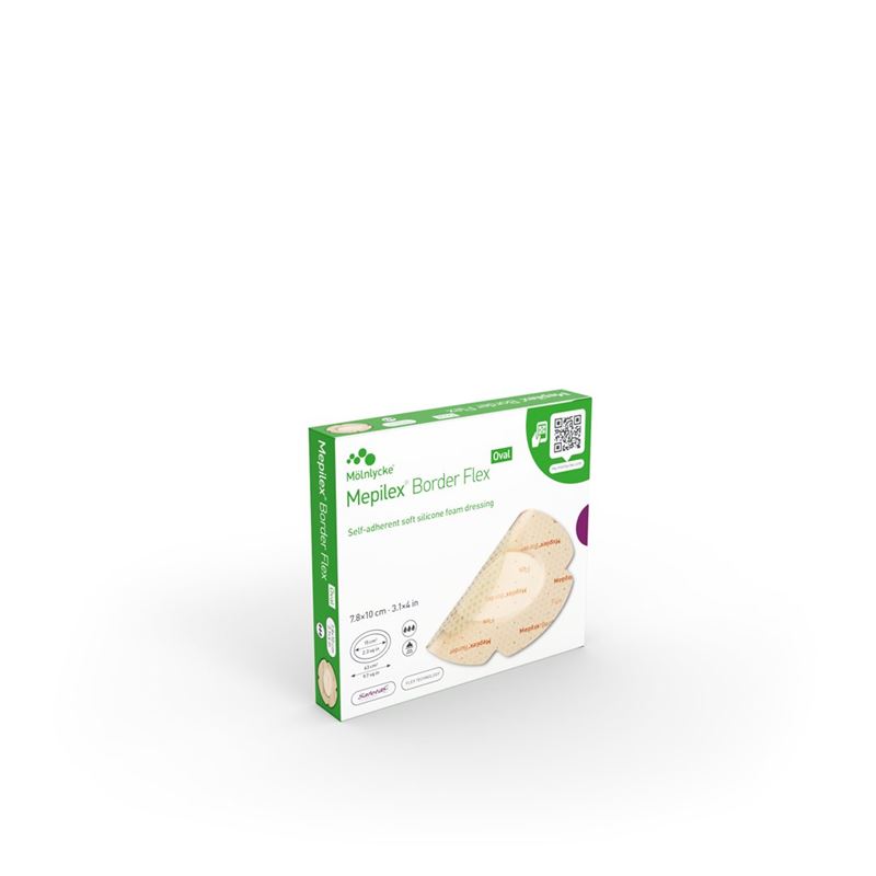 MEPILEX Border Flex Oval 7.8x10cm 5 Stk