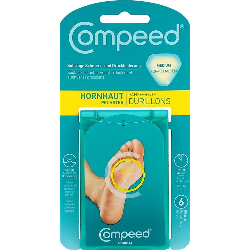 COMPEED Hornhaut Pflaster Medium Box 6 Stk