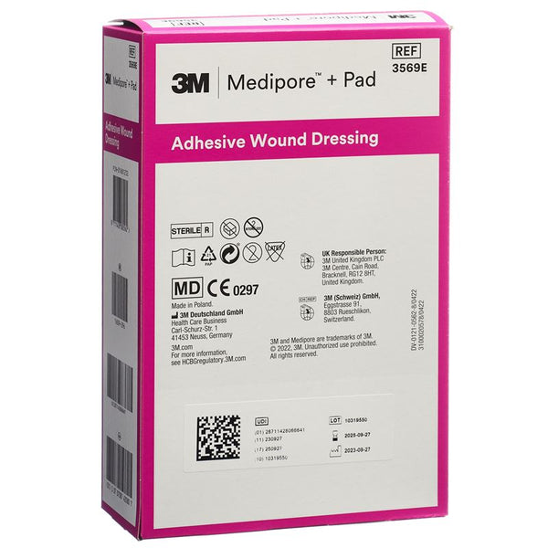 3M MEDIPORE+PAD 10x15cm Wundki 5x10.5cm (n) 25 Stk