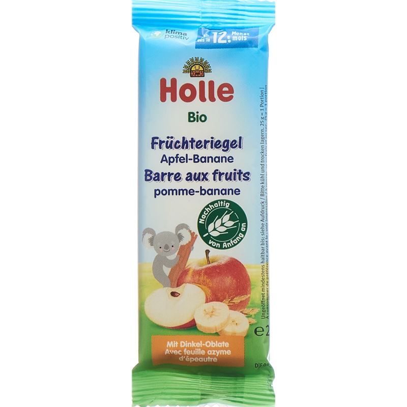 HOLLE Früchte Riegel Apfel Banane Bio 25 g