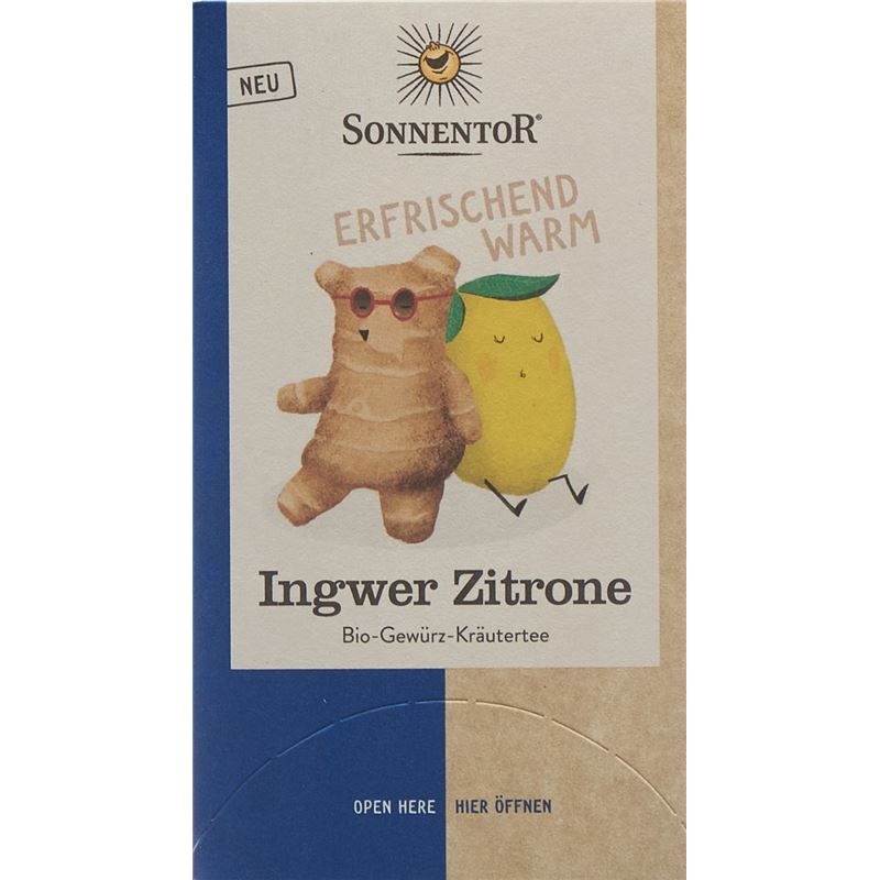 SONNENTOR Ingwer Zitronen Tee BIO Btl 18 Stk