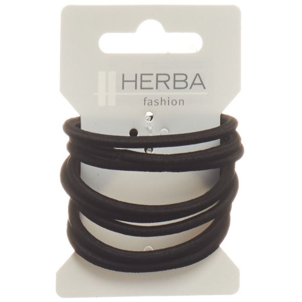 HERBA Haarbinder 5cm schwarz 8 Stk