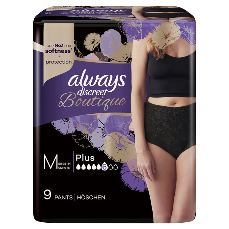 ALWAYS Discreet Boutique Inkont Pants M schw 9 Stk