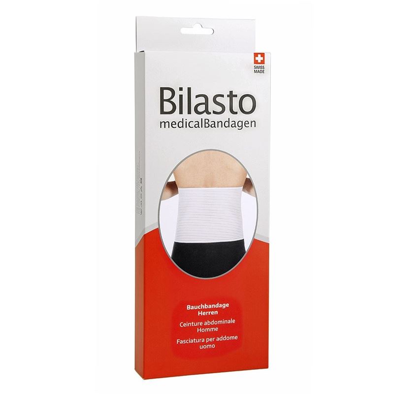 BILASTO Bauchbandage Herren XL weiss Klett