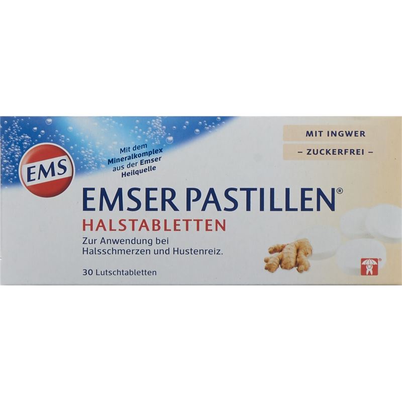 EMSER Pastillen zuckerfrei mit Ingwer 30 Stk