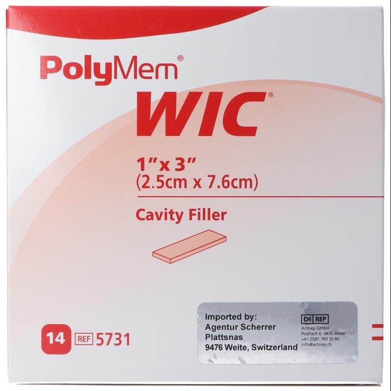 POLYMEM WIC Cavity Filler 2.5x7.6cm 14 Stk