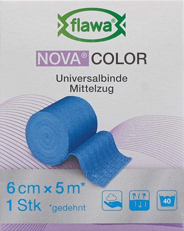 FLAWA NOVA COLOR Idealbinde 6cmx5m blau