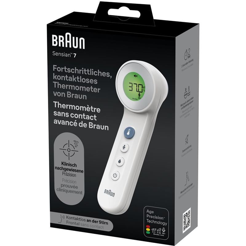 BRAUN Sensian 7 BNT400 Weiss Age Prec Stirn Thermo