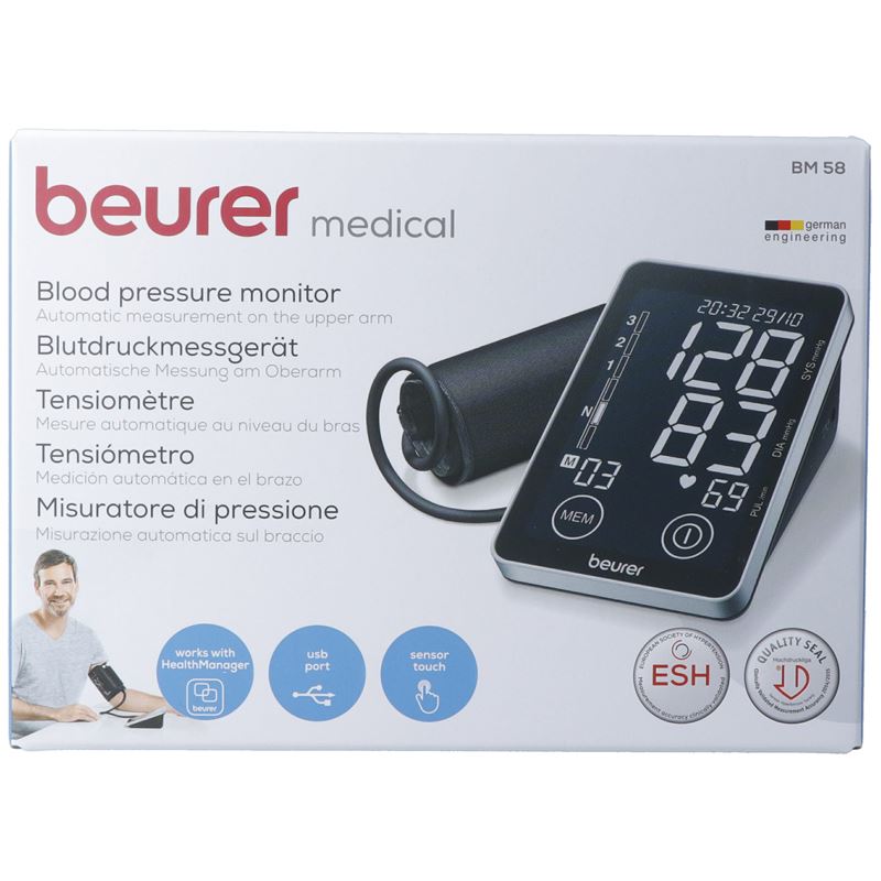BEURER Blutdruckmessgerät Oberarm BM 58 Touchsc