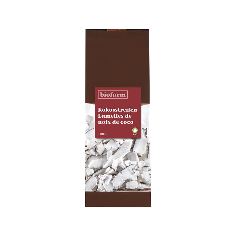BIOFARM Kokosstreifen Knospe Btl 100 g