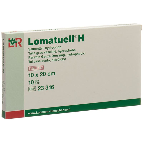 LOMATUELL H Salbentüll 10x20cm steril 10 Stk
