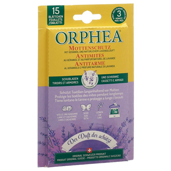 ORPHEA Mottenschutz Blätter Lavendel 15 Stk