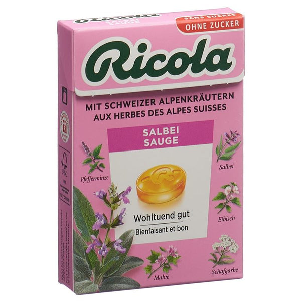RICOLA Salbei Bonbons o Zucker m Stevia Box 50 g