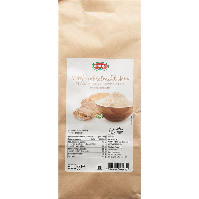 MORGA Vollkornbrot-Mehl-Mix gf Bio 500 g