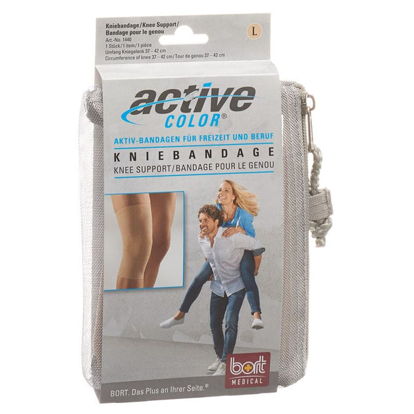 BORT ActiveColor Kniebandage M -37cm beige