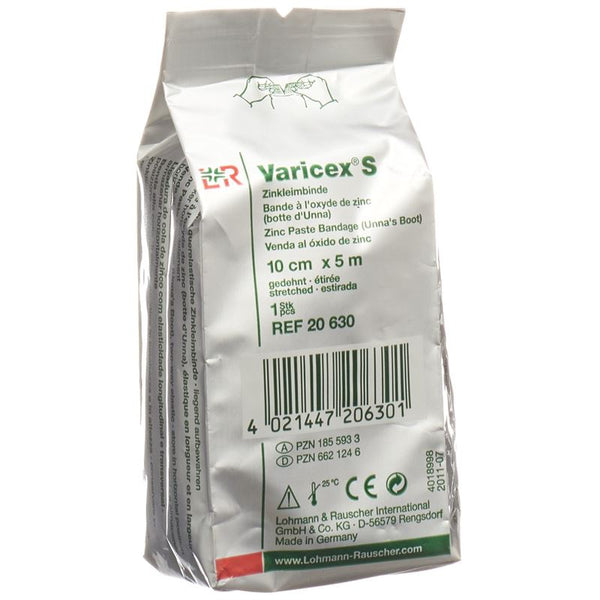 VARICEX S Zinkleimbinde 10cmx5m