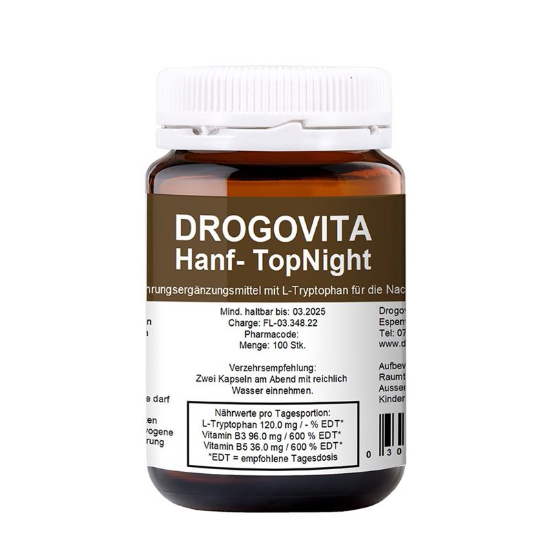 DROGOVITA Hanf TopNight Kaps Glas 100 Stk