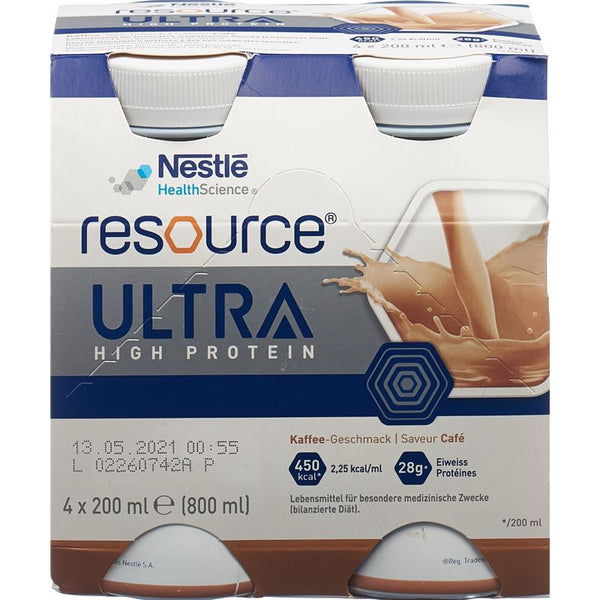RESOURCE Ultra High Protein Kaffee 4 Fl 200 ml
