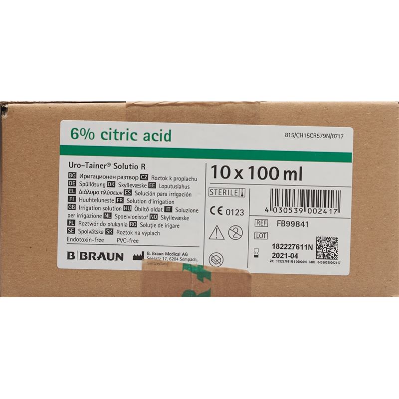 URO-TAINER Solutio R Spül Lös 10 Btl 100 ml