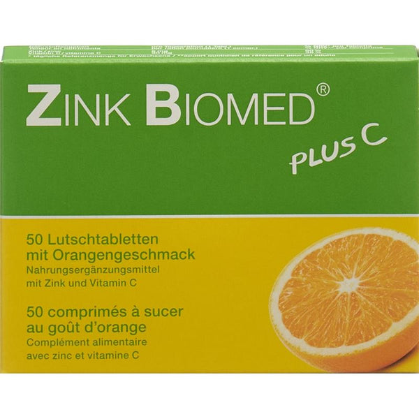 ZINK BIOMED plus C Lutschtabl Orange 50 Stk