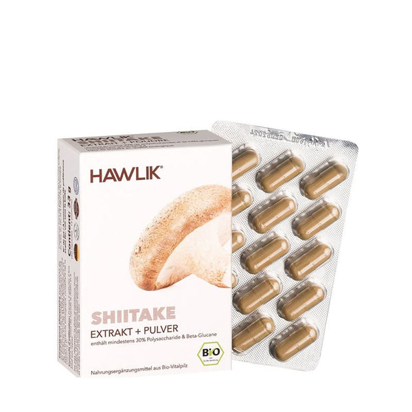 HAWLIK Shiitake Extrakt + Pulver Kaps 60 Stk
