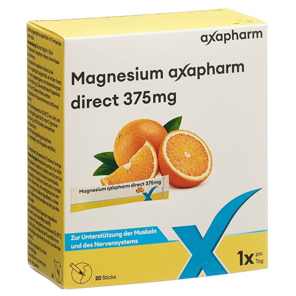 MAGNESIUM AXAPHARM direct Sticks 375 mg 20 Stk