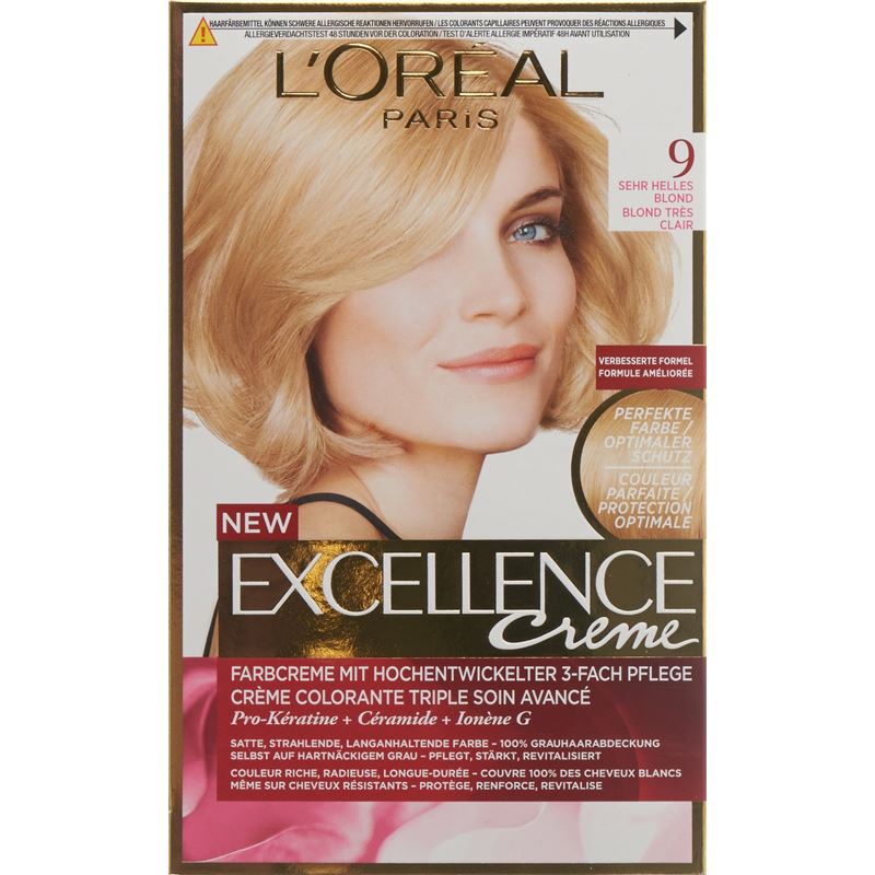EXCELLENCE Creme Triple Prot 9 sehr helles blond