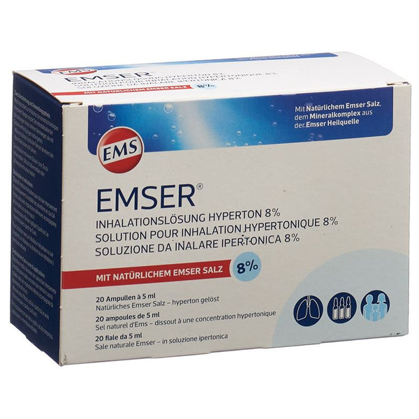 EMSER Inhalationslösung 8 % hyperton 20 Amp 5 ml