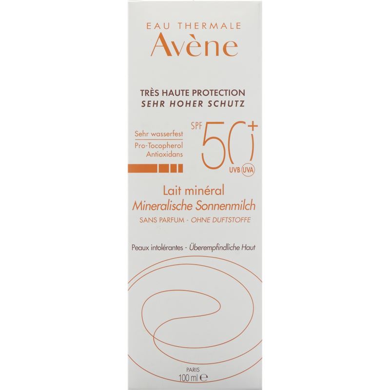 AVENE SUN Mineralische Sonnenmilch SPF 50+ 100 ml