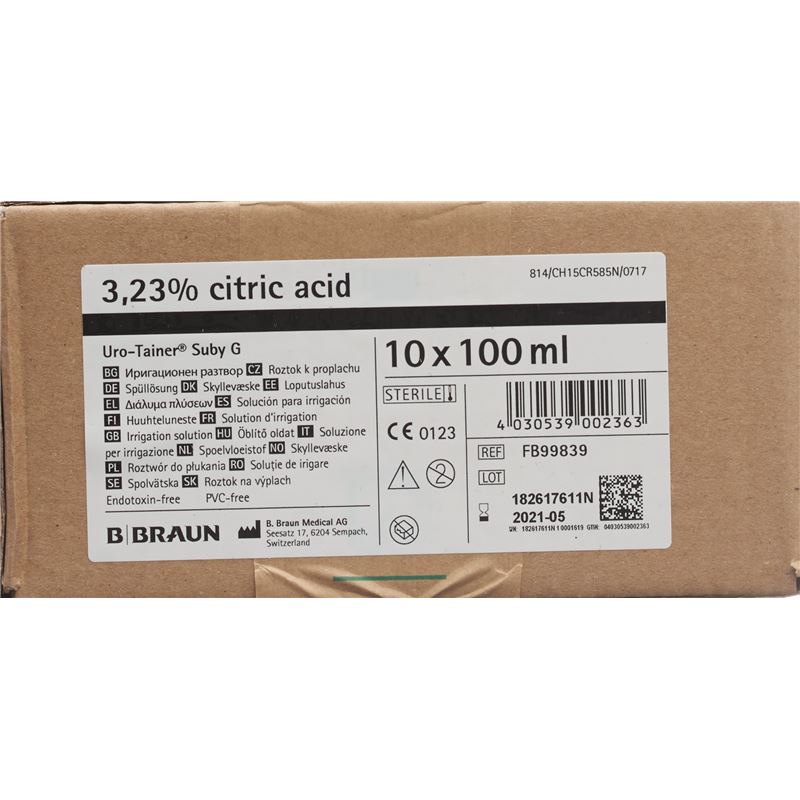 URO-TAINER Solutio Suby G Spül Lös 10 Btl 100 ml