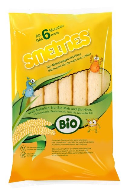 SMELTIES Bio-Maisstangen mit Hirse Btl 30 g