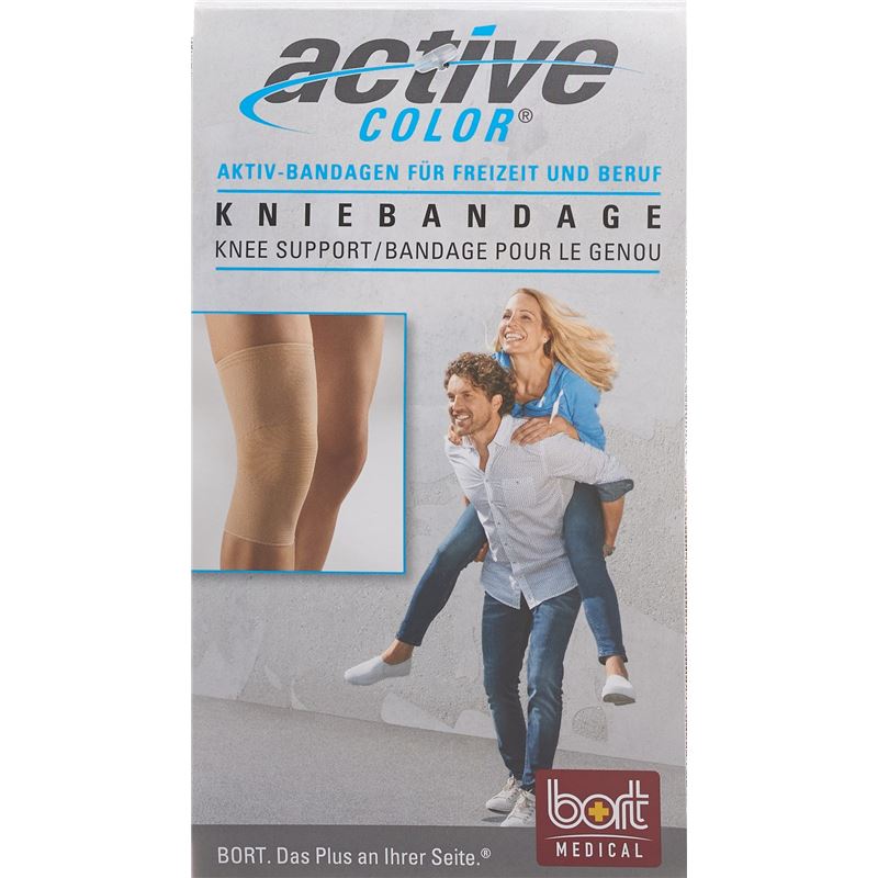 BORT ActiveColor Kniebandage L +37cm beige