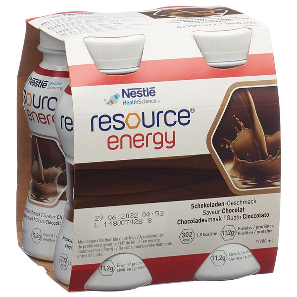 RESOURCE Energy Schokolade 4 Fl 200 ml