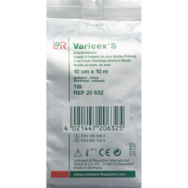 VARICEX S Zinkleimbinde 10cmx10m