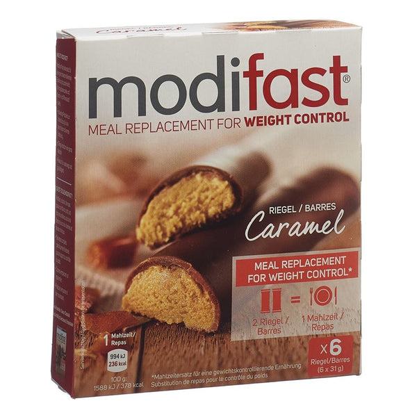 MODIFAST Riegel Caramel 6 x 31 g