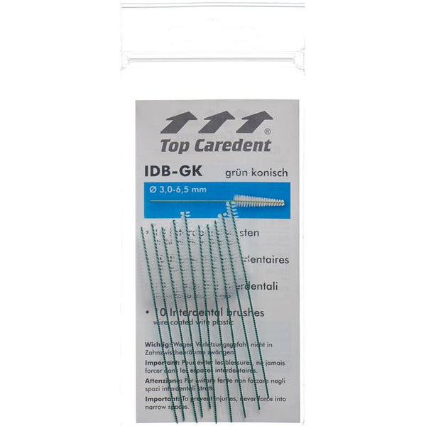 TOP CAREDENT C10 IDB-GK Int Bürste grün kon 10 Stk