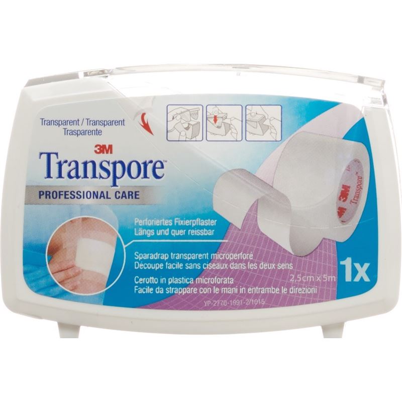 3M TRANSPORE Heftpflaster 5mx25mm