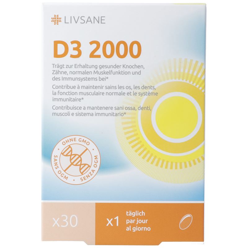 LIVSANE Vitamin D3 2000 Weichkaps 30 Stk