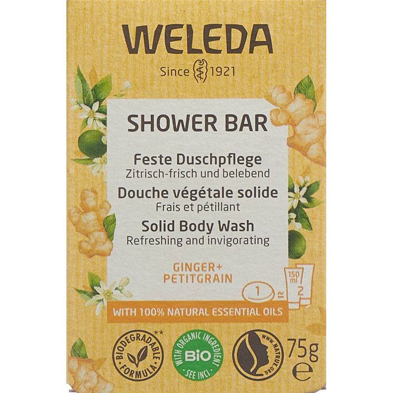 WELEDA Feste Duschpflege Ginger Petitgr 75 g