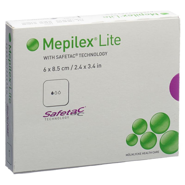 MEPILEX Lite Absorptionsverb 6x8.5cm Silik 5 Stk