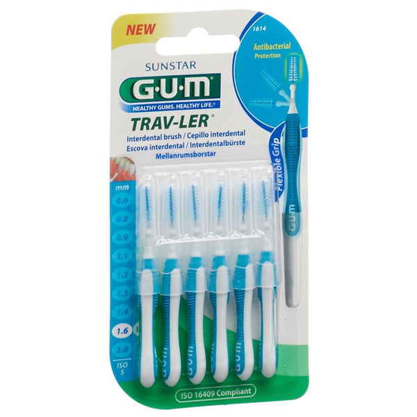 GUM Trav-Ler 1.6mm ISO5 con blau 6 Stk