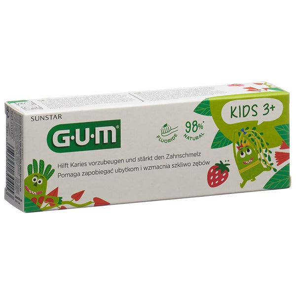 GUM Kids Zahngel 3+ Erdbeer 50 ml