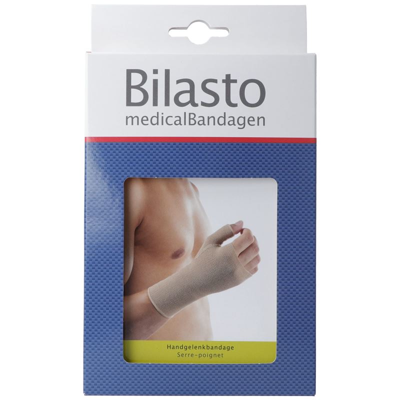 BILASTO Handgelenkbandage L mit Daumenansatz beige